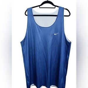 Badger Sport Men's Blue Mesh Tank Jersey with Nike symbol on front size XL